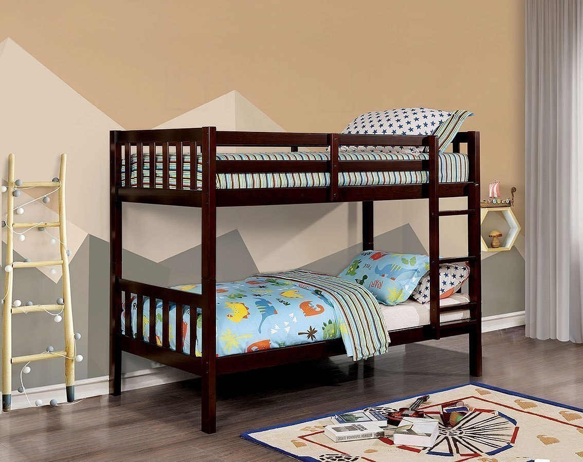 Emilie Wood Bunk Bed, Twin Size