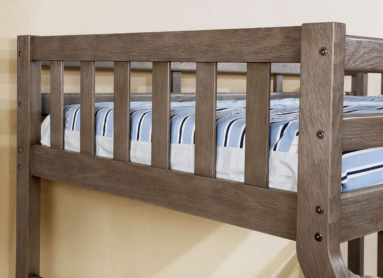 Emilie Wood Bunk Bed, Twin/Full Size