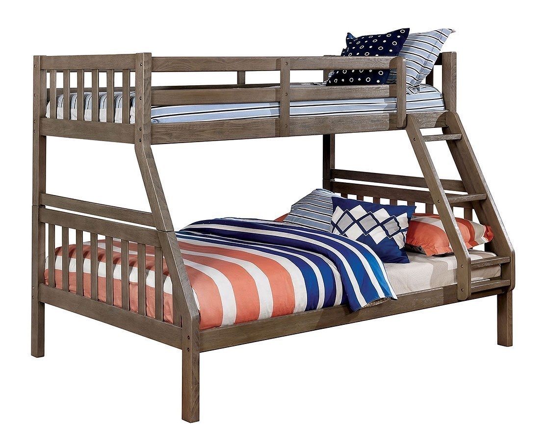 Emilie Wood Bunk Bed, Twin/Full Size