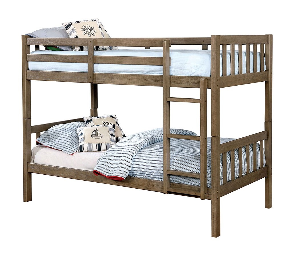 Emilie Wood Bunk Bed, Twin Size