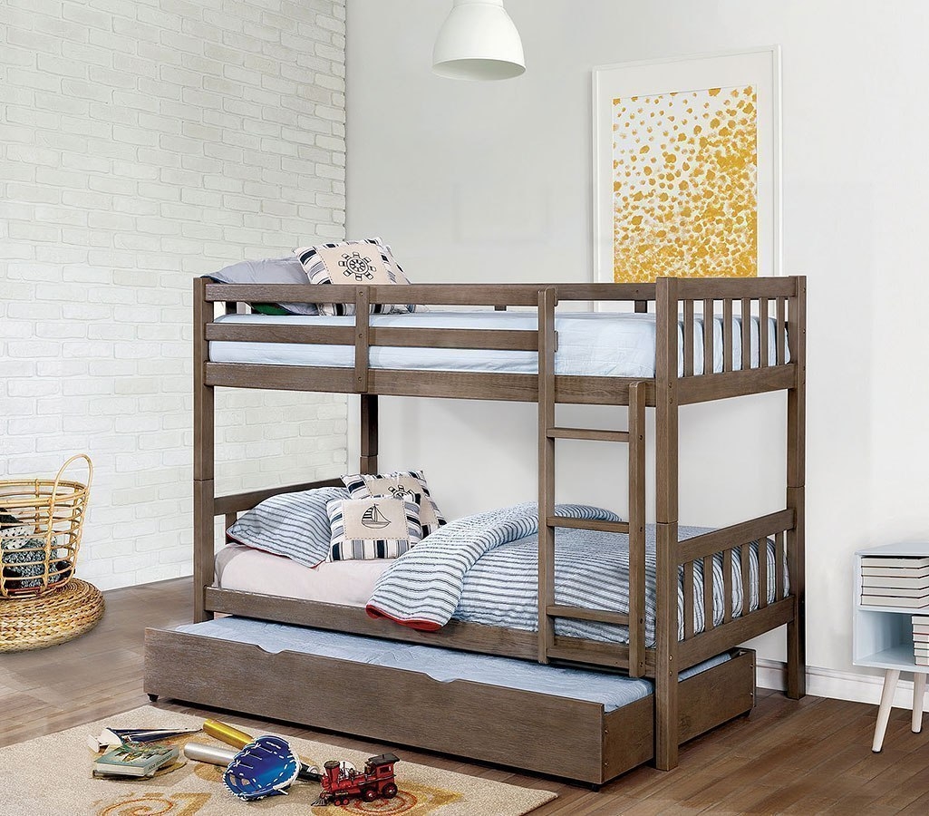 Emilie Wood Bunk Bed, Twin Size