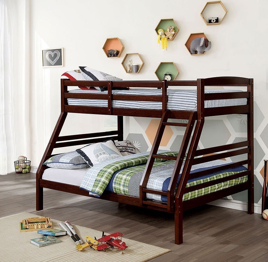 Elaine Wood Bunk Bed, Twin/Full Size