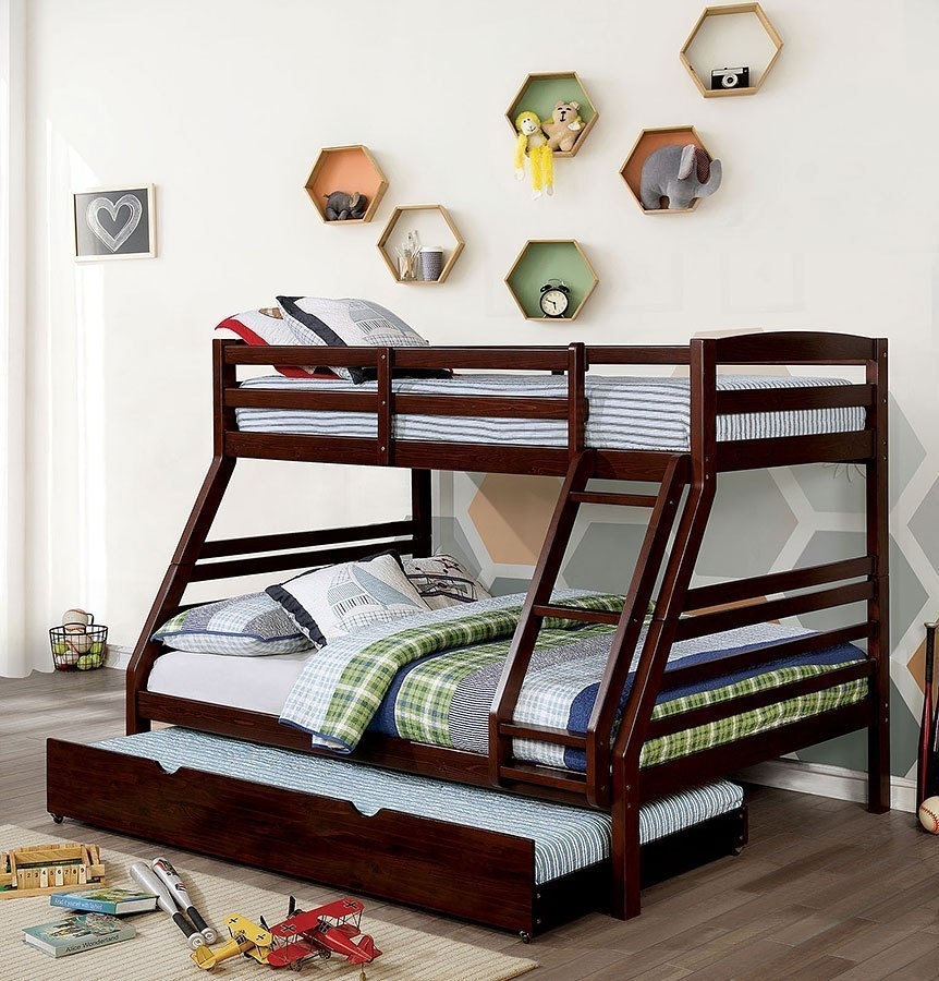 Elaine Wood Bunk Bed, Twin/Full Size