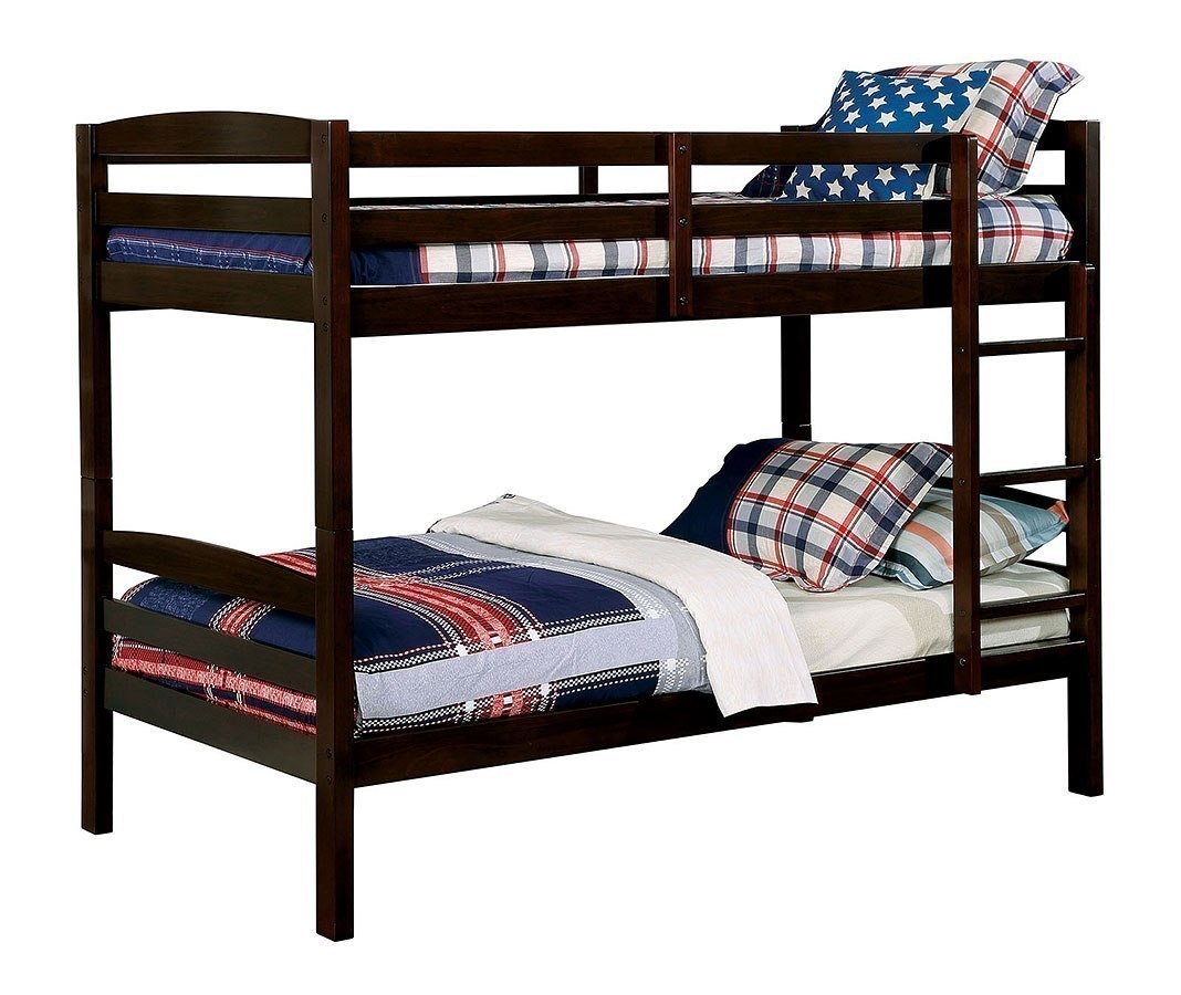 Elaine Wood Bunk Bed, Twin Size