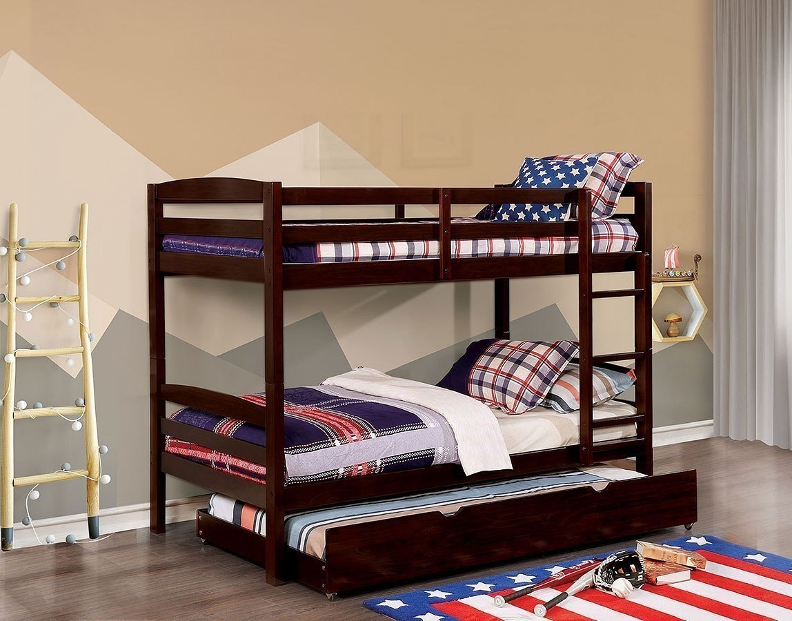 Elaine Wood Bunk Bed, Twin Size