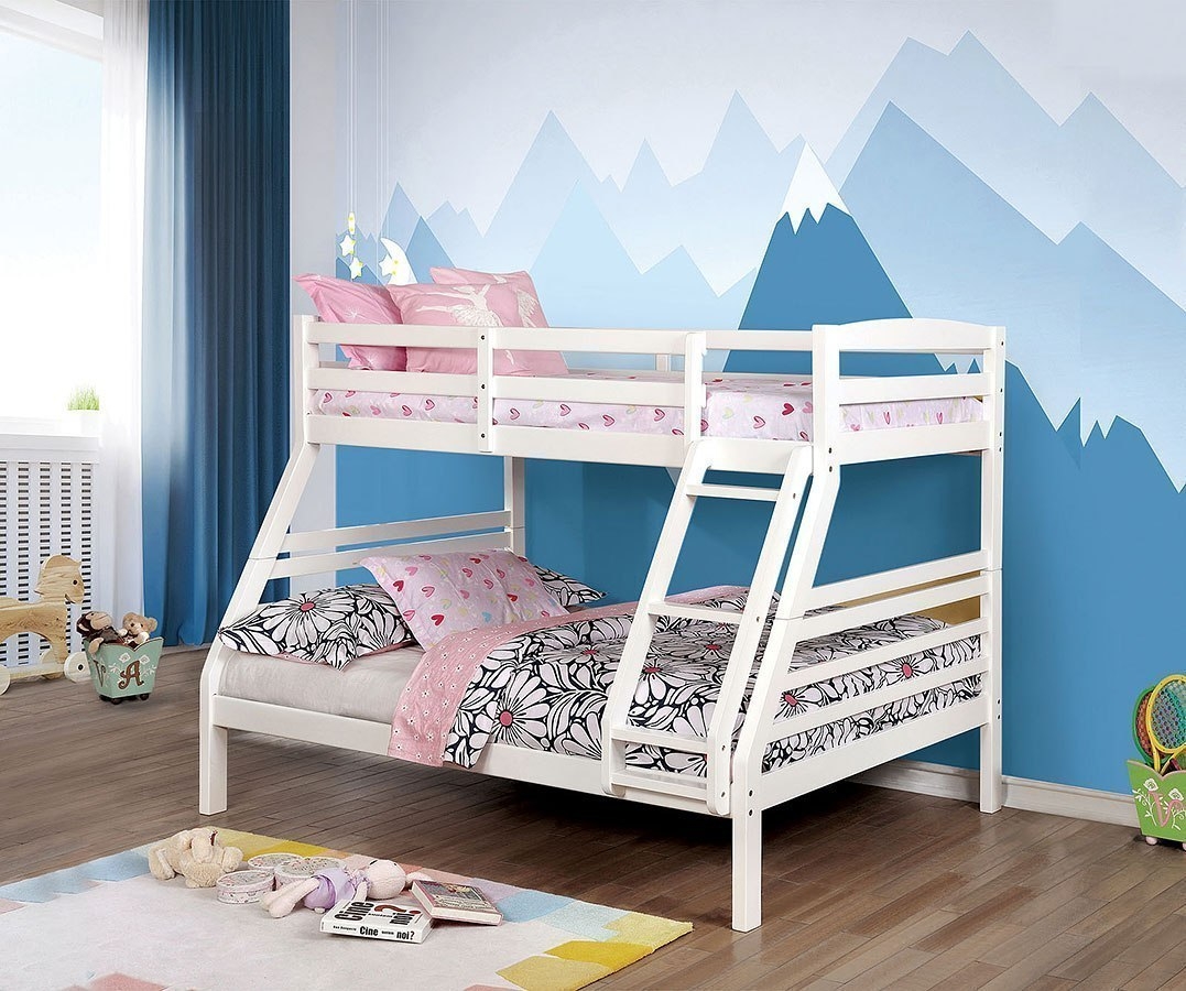 Elaine Wood Bunk Bed, Twin/Full Size