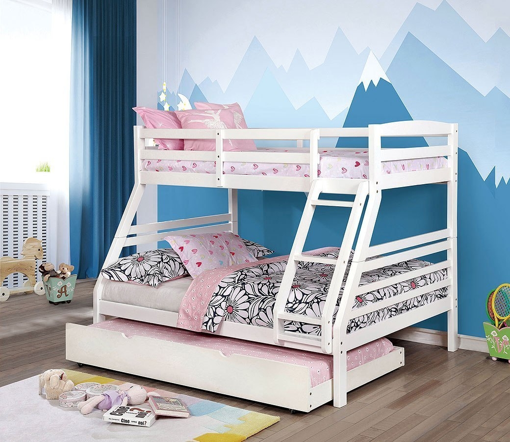 Elaine Wood Bunk Bed, Twin/Full Size