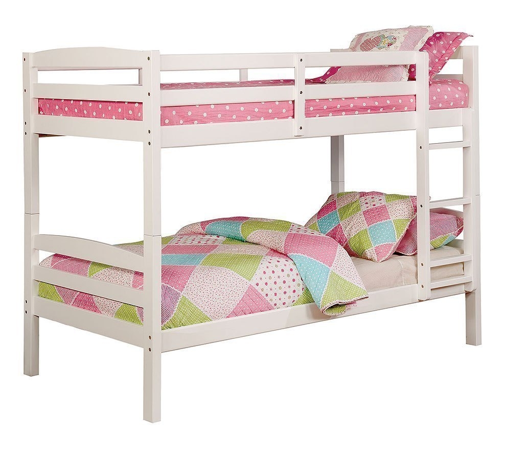 Elaine Wood Bunk Bed, Twin Size