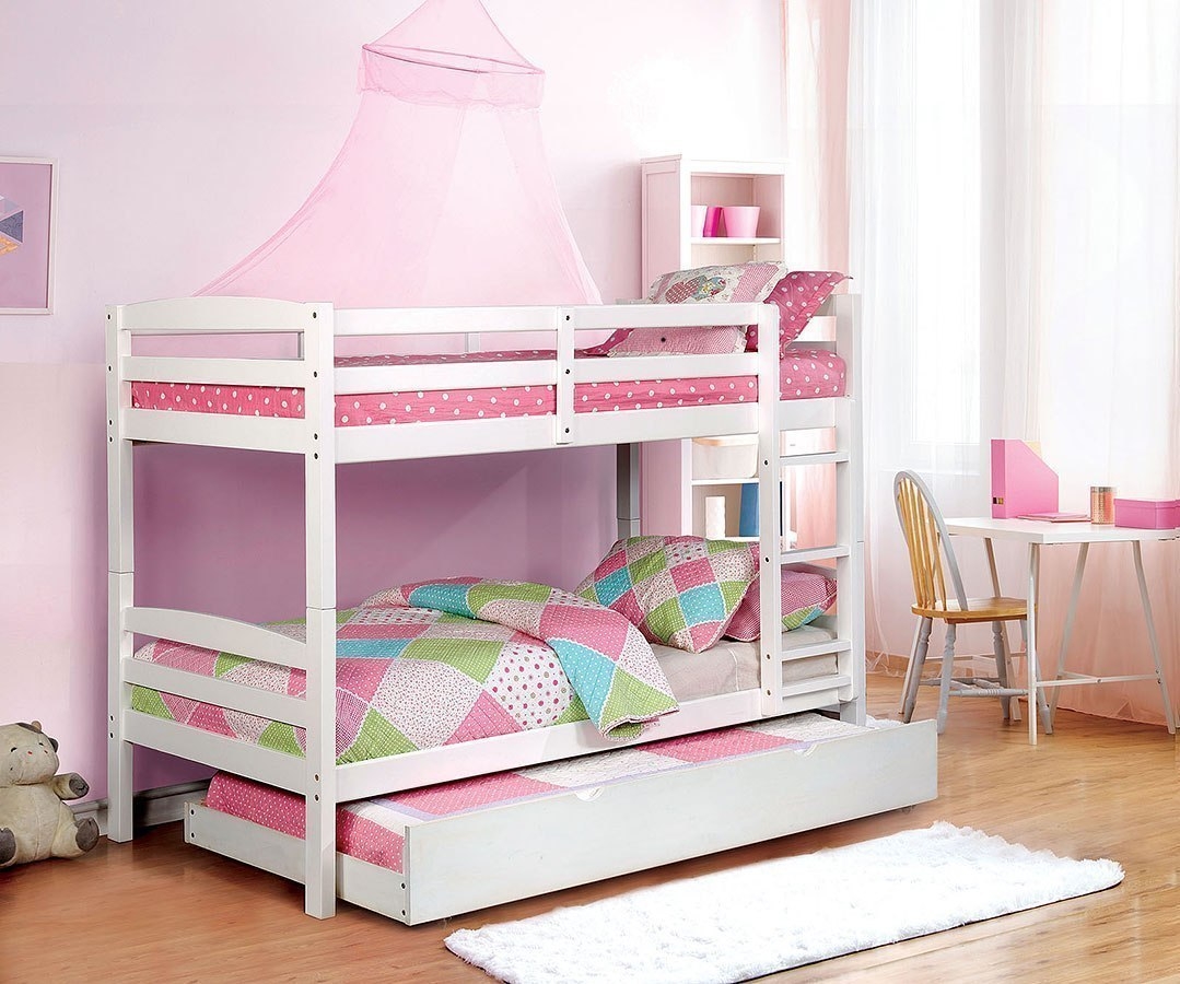 Elaine Wood Bunk Bed, Twin Size