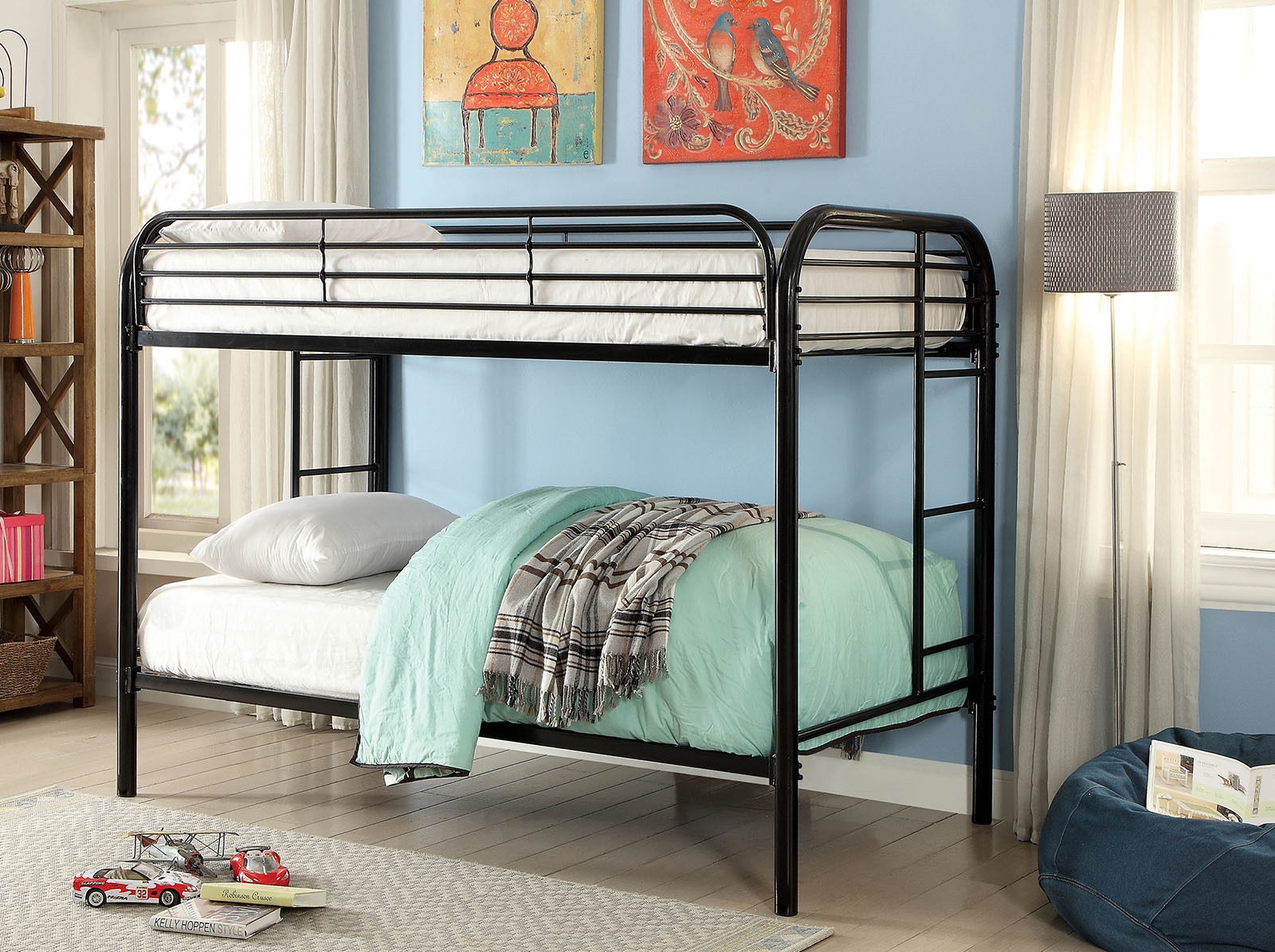 Opal Metal Bunk Bed, Twin Size