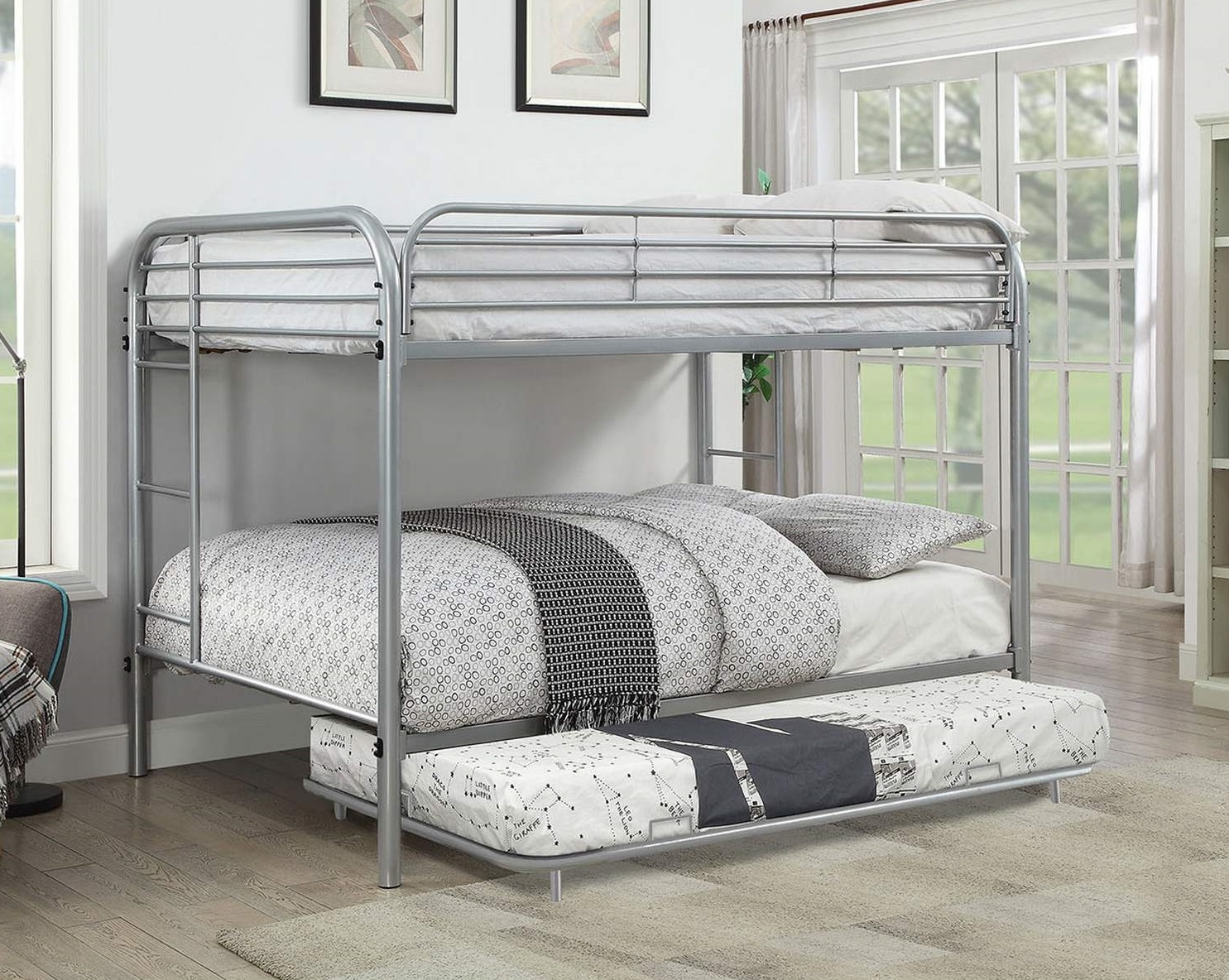 Opal Metal Bunk Bed, Full Size