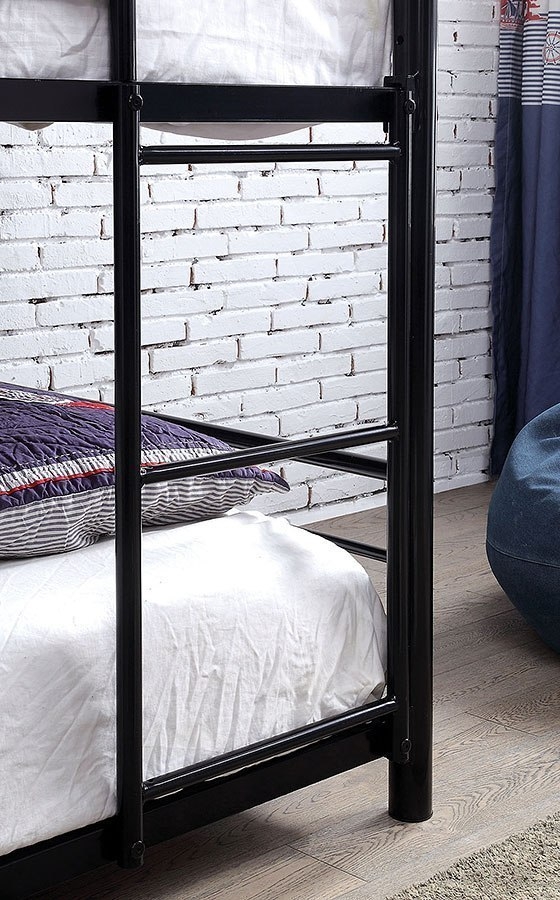 Opal Metal Triple Decker Bunk Bed, Twin Size