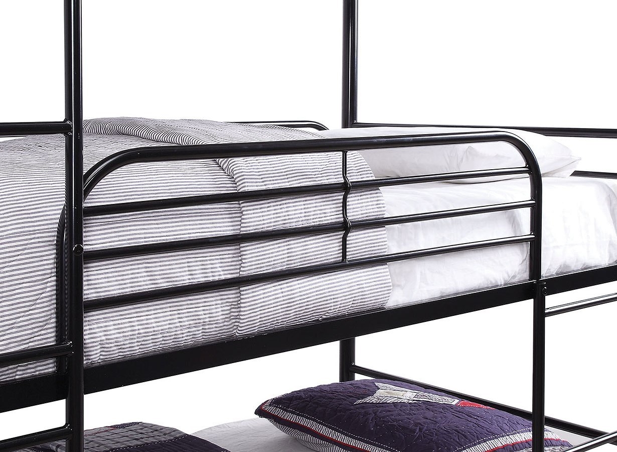 Opal Metal Triple Decker Bunk Bed, Twin Size