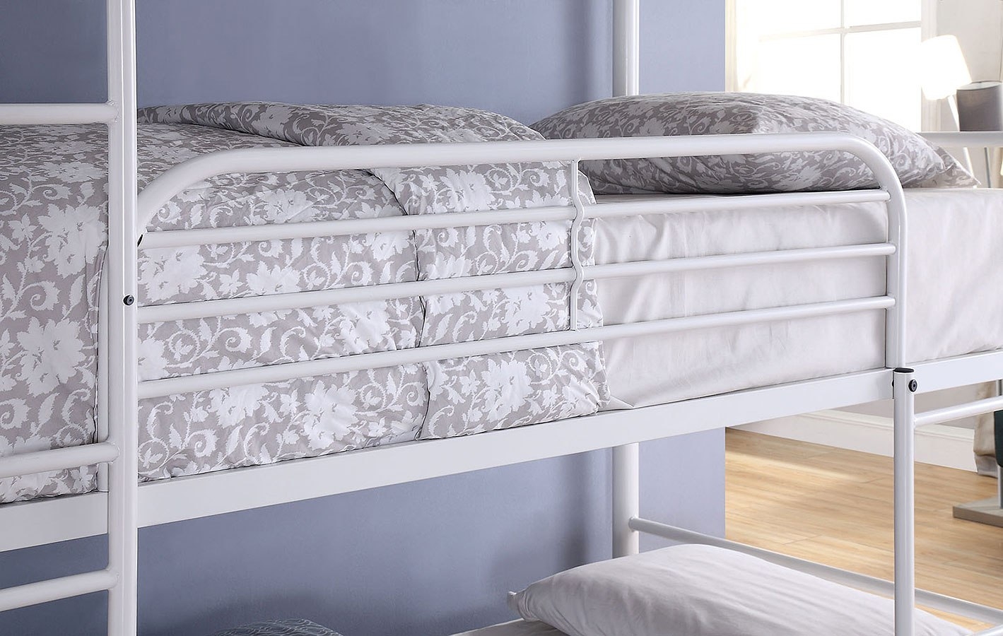 Opal Metal Triple Decker Bunk Bed, Twin Size