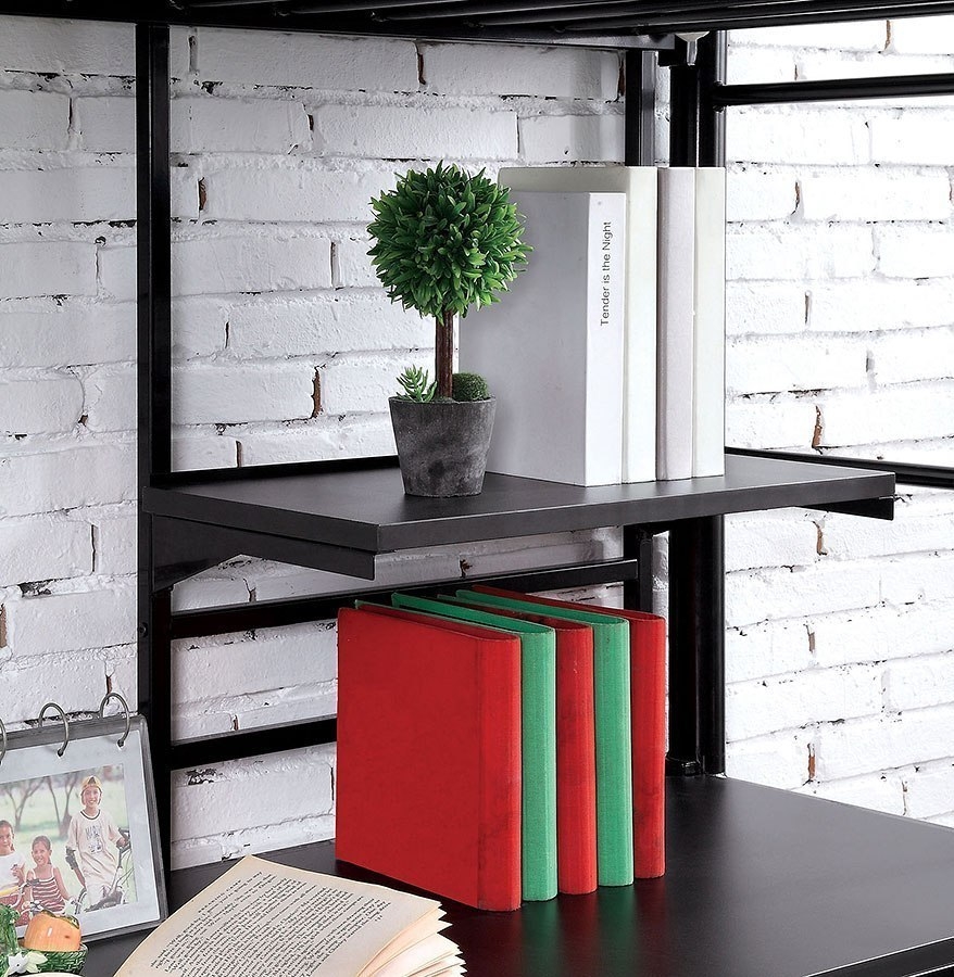 Opal Metal Bunk Loft Bed w/Workstation, Twin Size