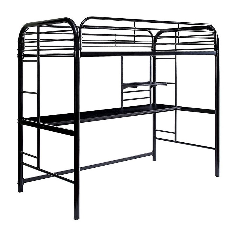 Opal Metal Bunk Loft Bed w/Workstation, Twin Size