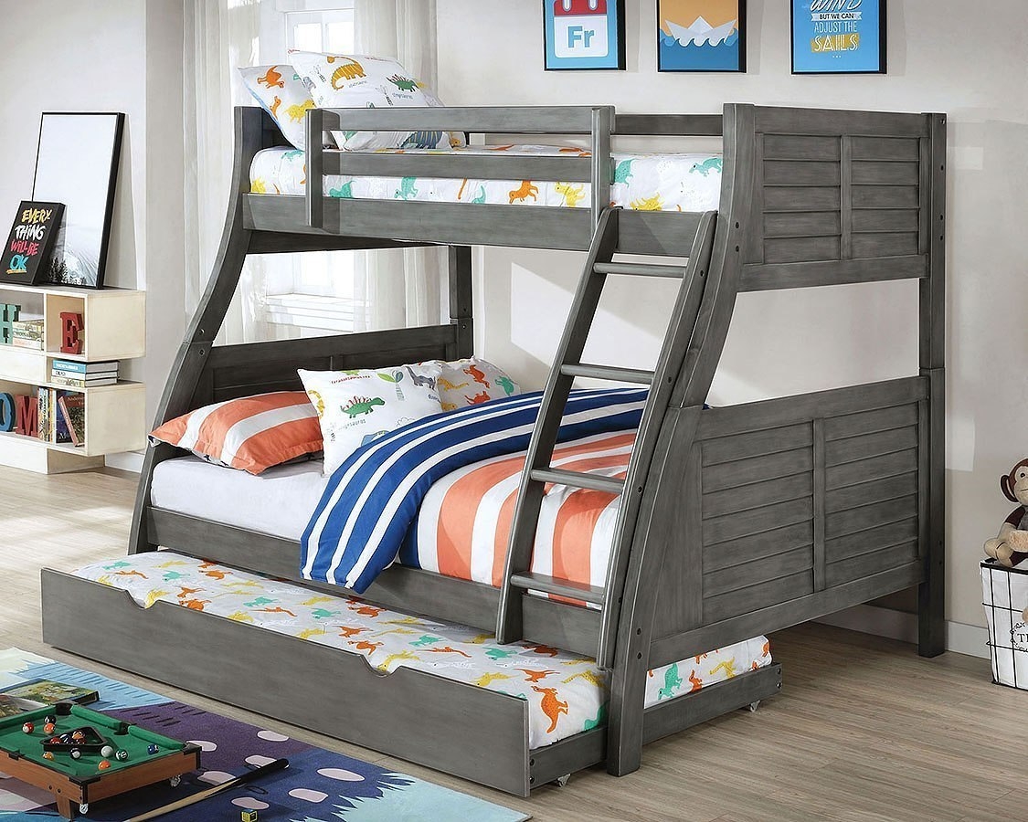 Hoople Wood Bunk Bed, Twin/Full Size