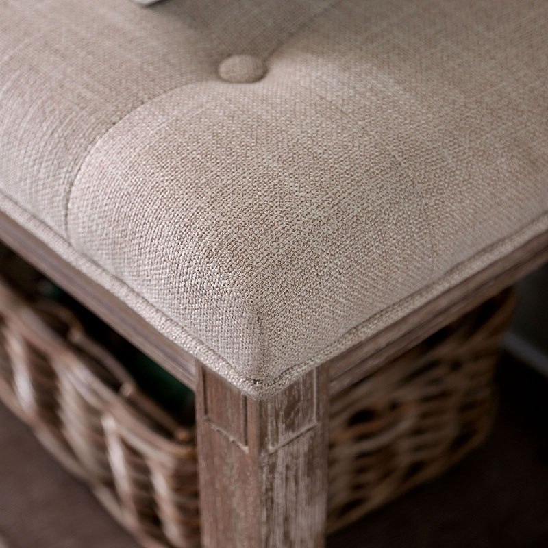 Tayah Fabric/Wood Storage Bench