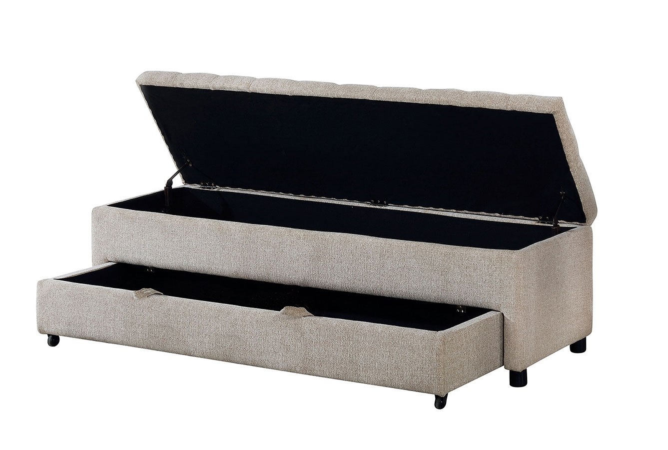 Aguda Fabric Tufted Storage Bench