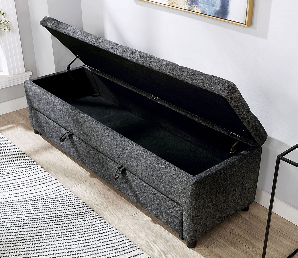 Aguda Fabric Tufted Storage Bench