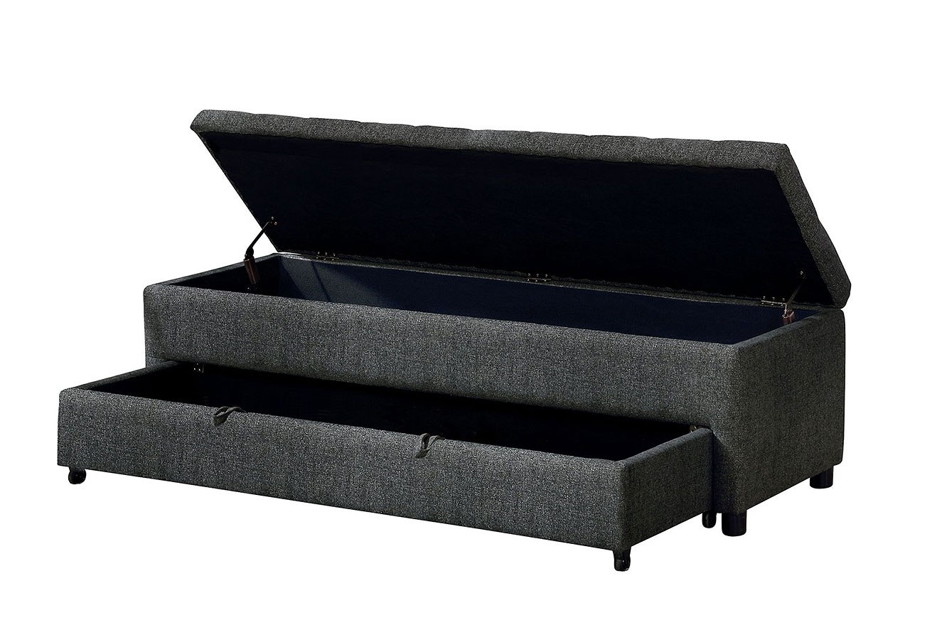 Aguda Fabric Tufted Storage Bench