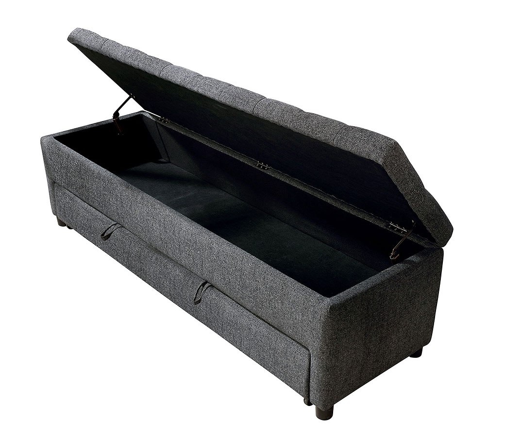 Aguda Fabric Tufted Storage Bench