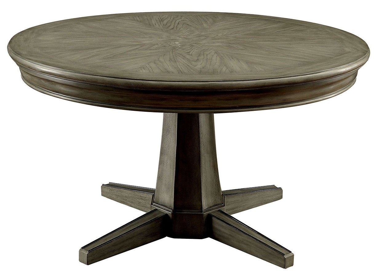 Yelena Leatherette/Wood Round Game Table Set