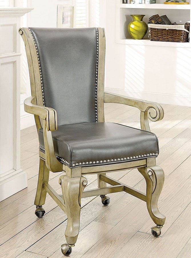 Melina Leatherette/Wood Oval Game Table Set