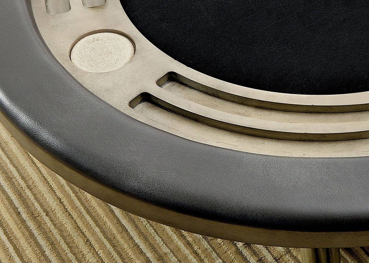 Melina Leatherette/Wood Oval Game Table