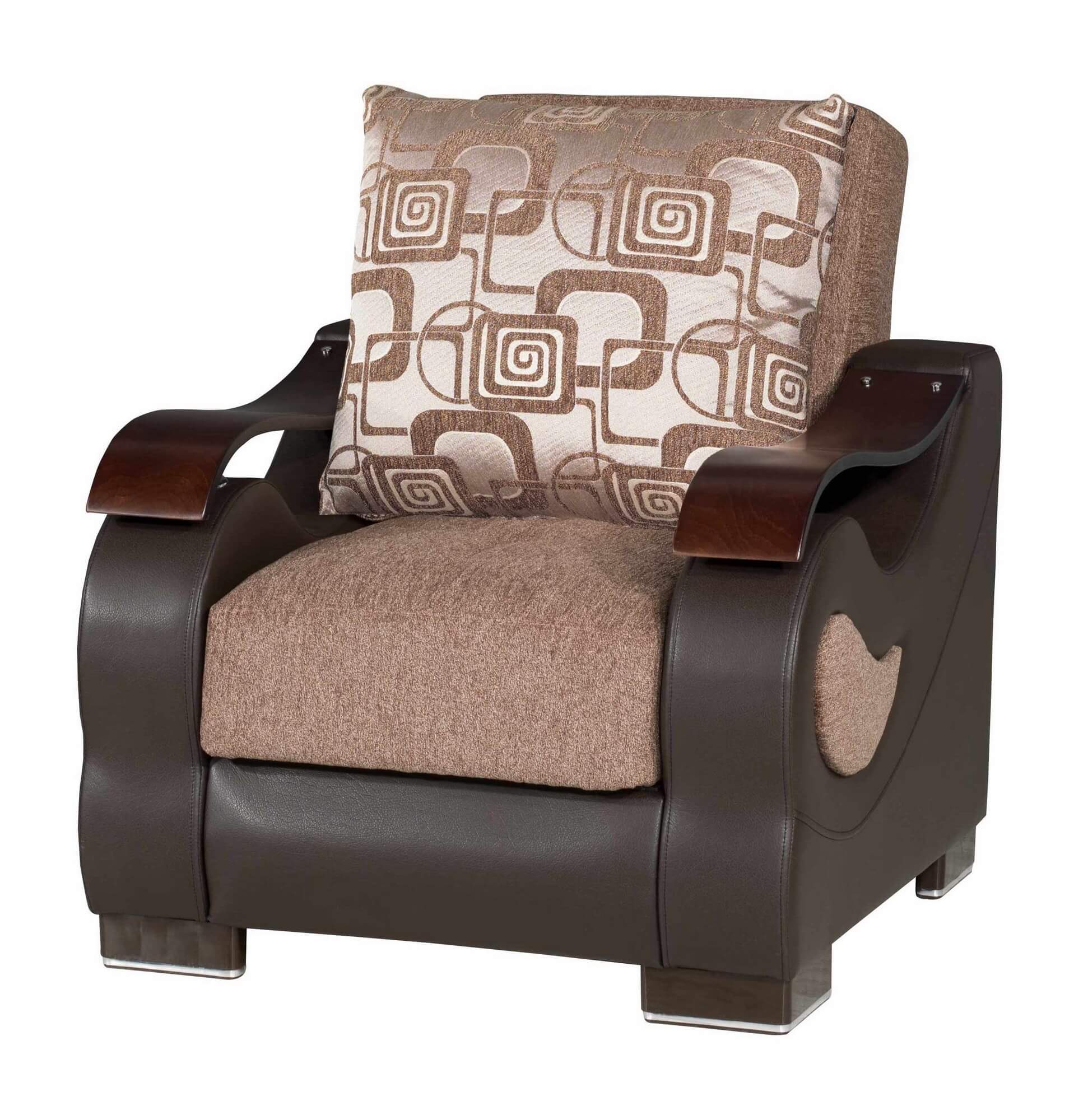 Metroplex Fabric/PU Convertible Sleeper Chair
