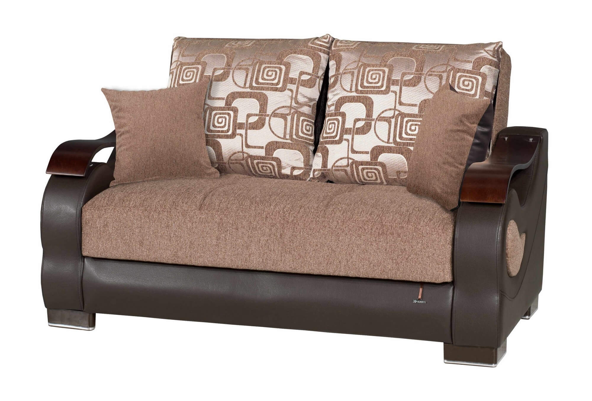 Metroplex Fabric/PU Convertible Loveseat