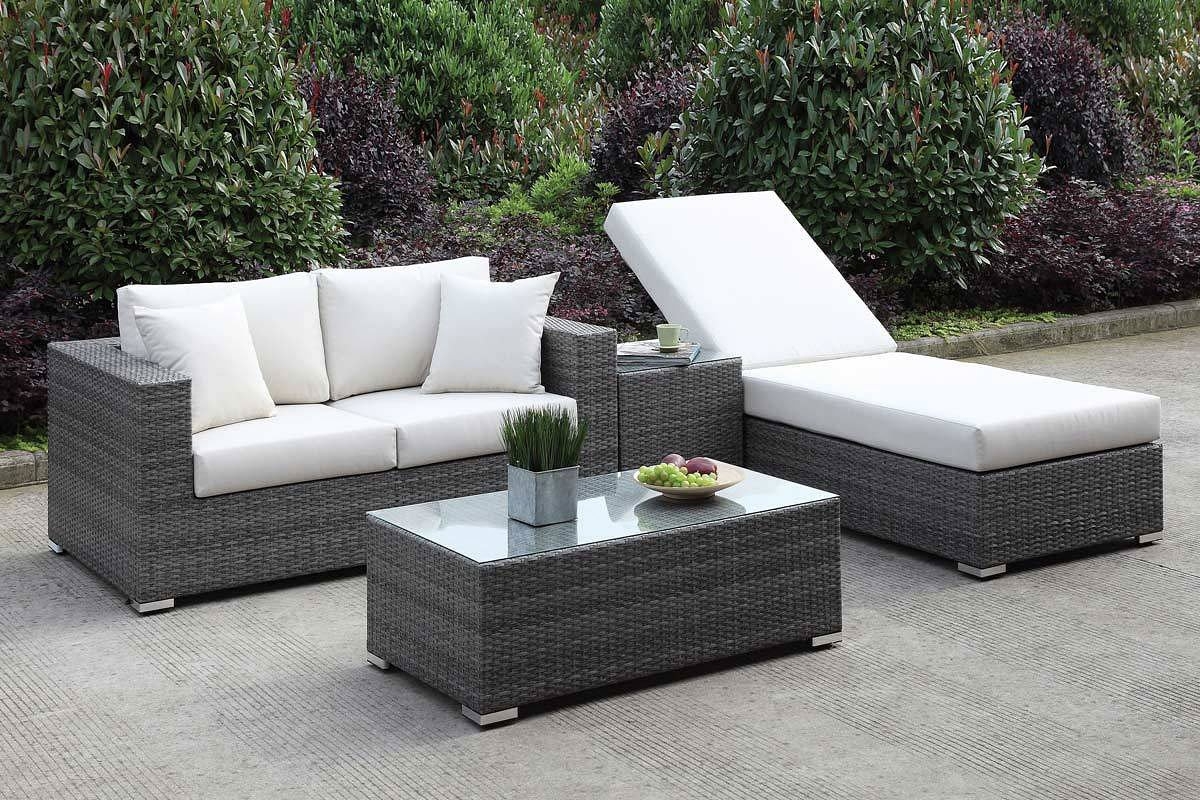 Somani Fabric/Faux Rattan Customizable Patio Sectional Set