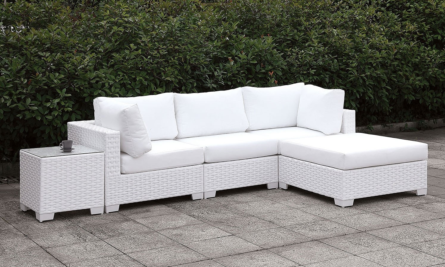 Somani Fabric/Faux Rattan Customizable Patio Sectional Set