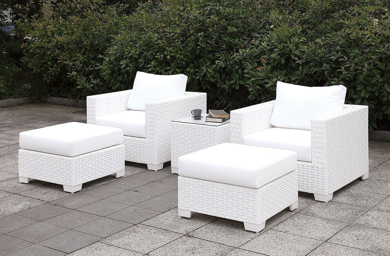 Somani Fabric/Faux Rattan Customizable Patio Sectional Set
