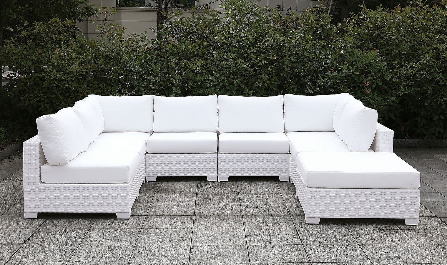 Somani Fabric/Faux Rattan Customizable Patio Sectional Set