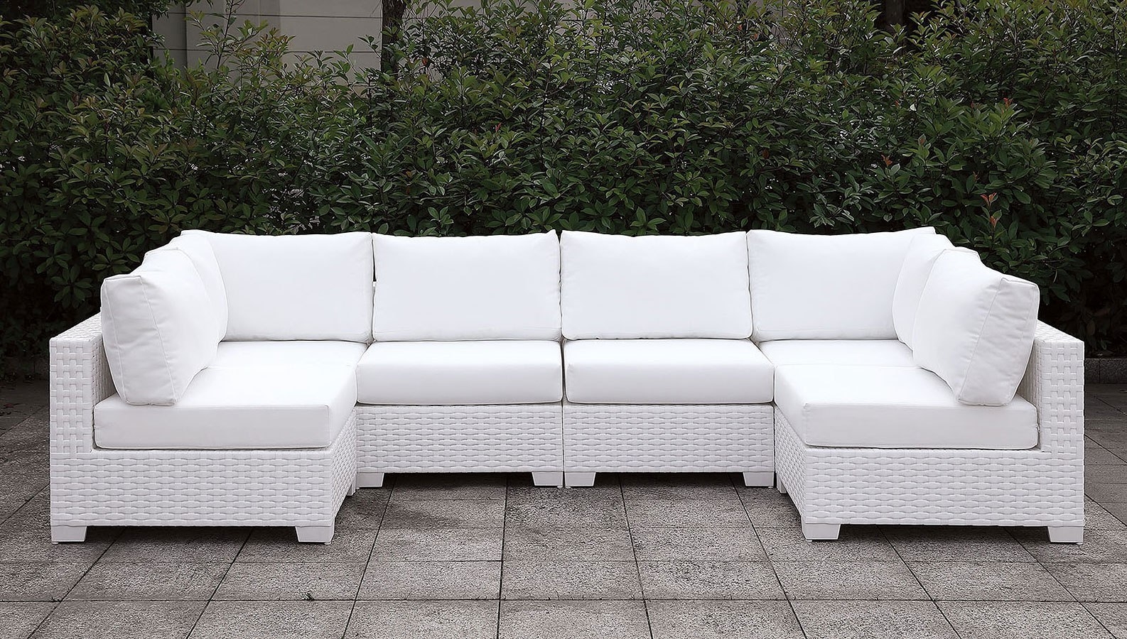 Somani Fabric/Faux Rattan Customizable Patio Sectional Set