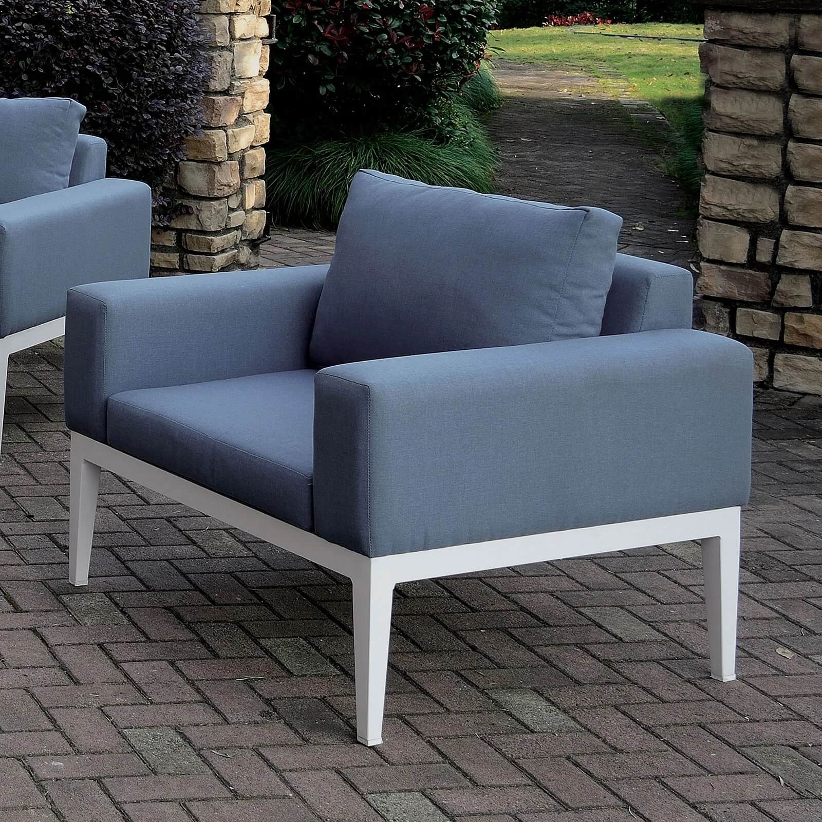 Sharon Aluminum/Polyester/Fabric L-Shaped Patio Sectional Set