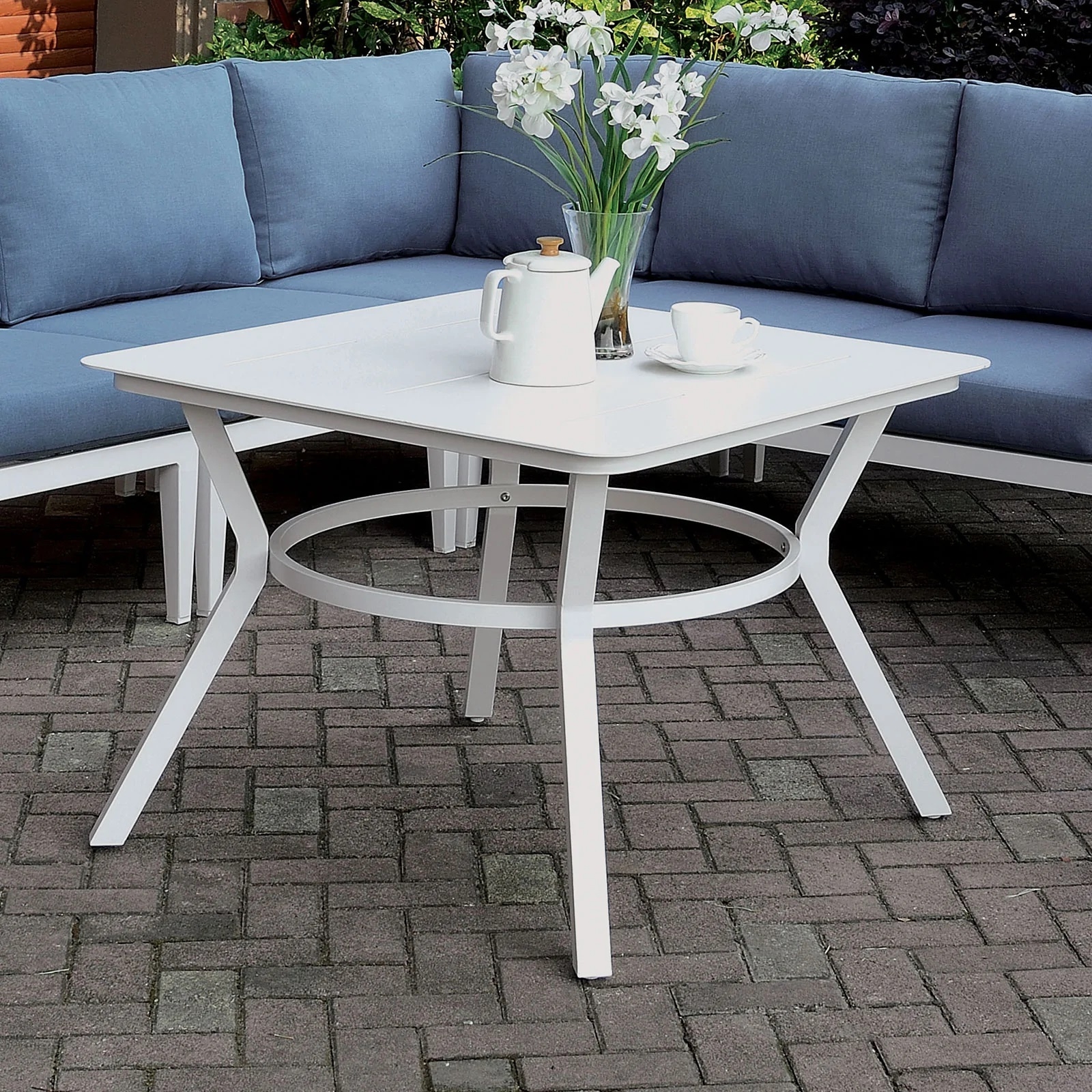 Sharon Aluminum Sqaure Patio Table