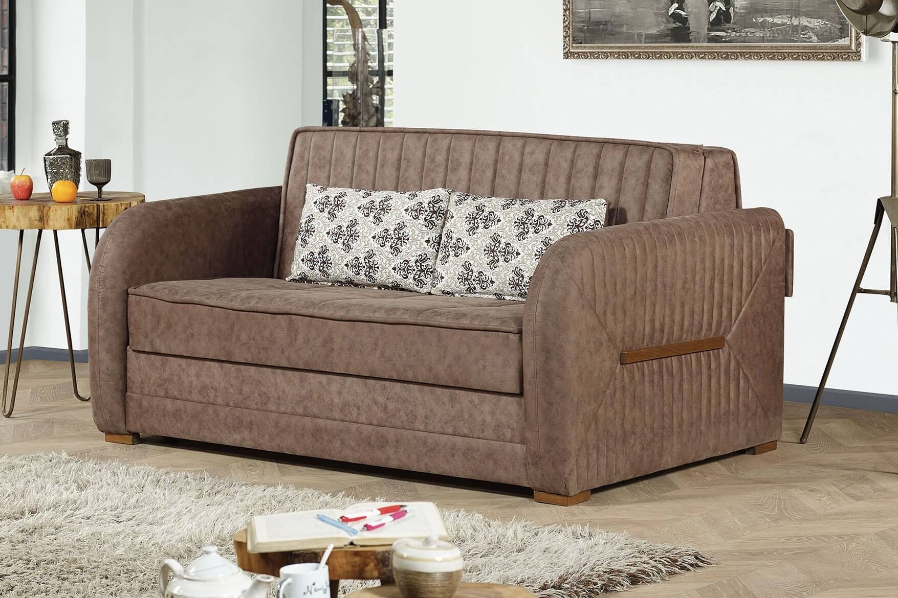 Speedy Fabric Convertible Loveseat - Thumbnail 2