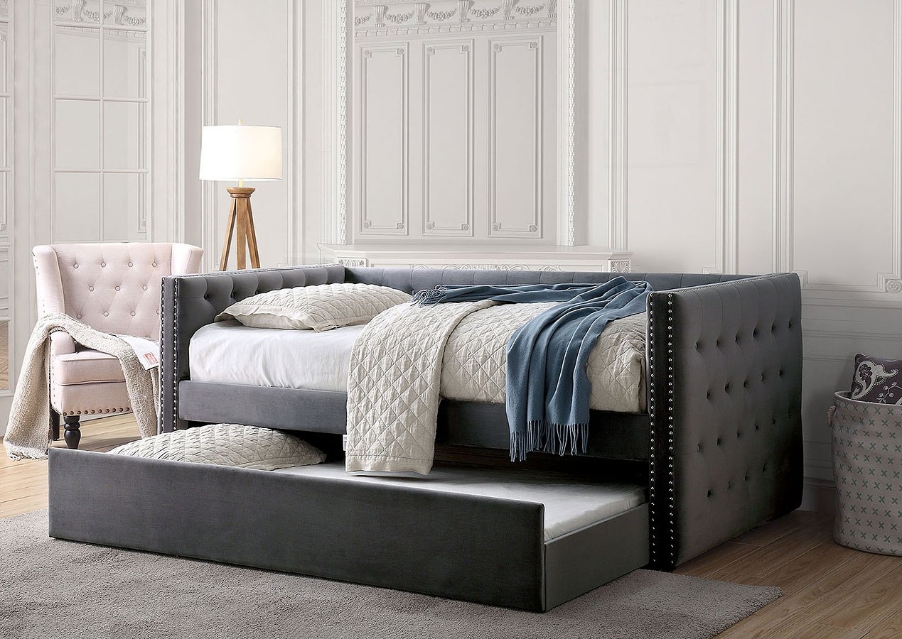 Susanna Fabric/Wood Daybed w/Trundle