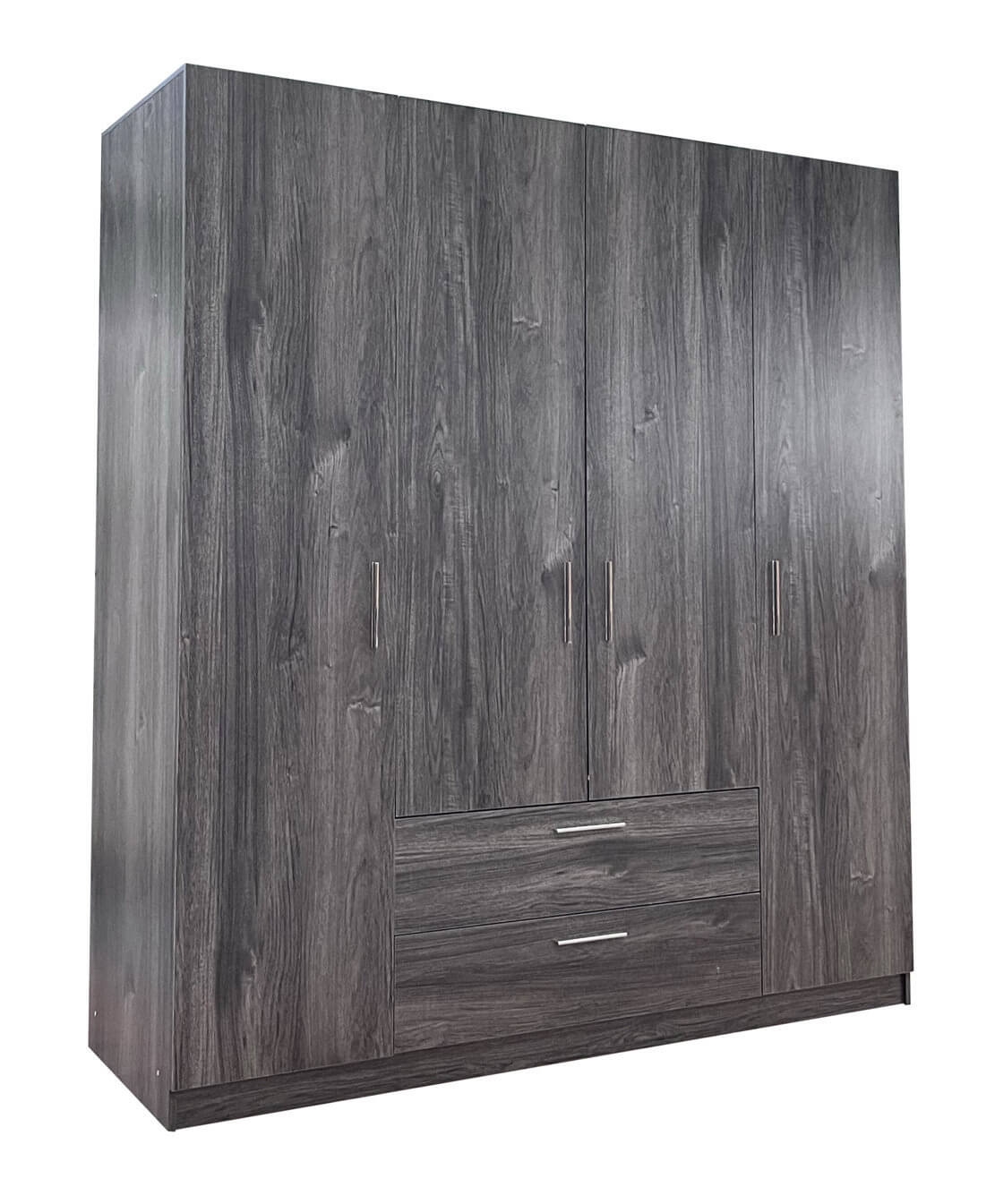 Cambridge Matte 4-Door Wardrobe w/2-Drawer Storage