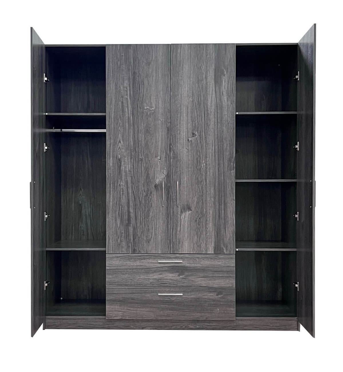 Cambridge Matte 4-Door Wardrobe w/2-Drawer Storage