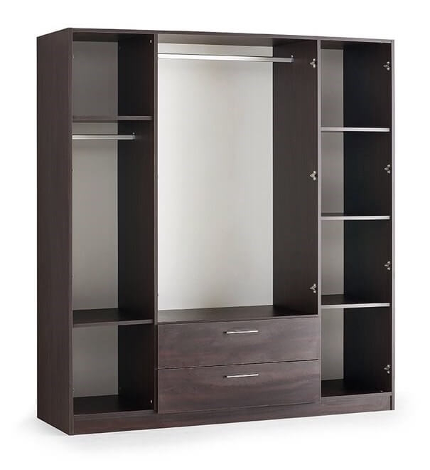 Cambridge Matte 4-Door Wardrobe w/2-Drawer Storage