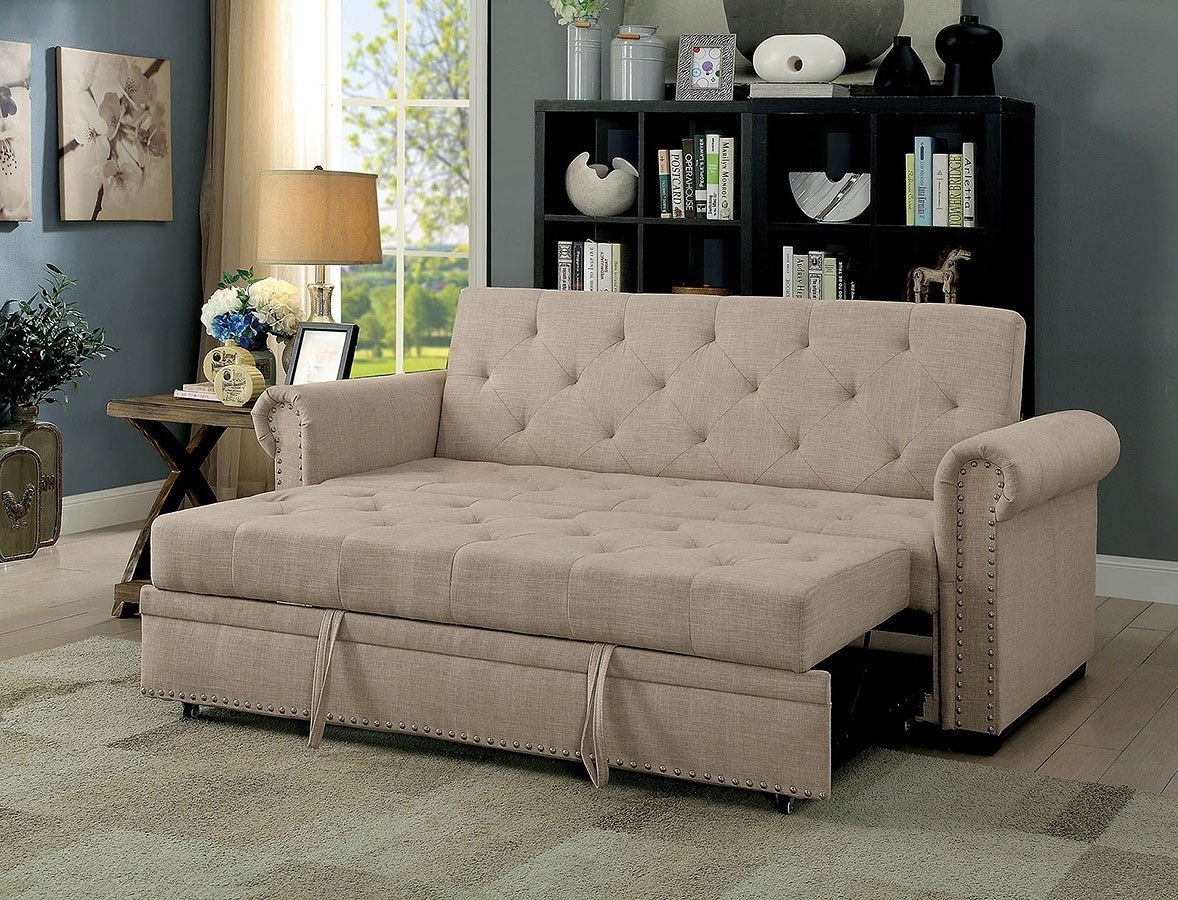 Iona Fabric/Wood Sofabed