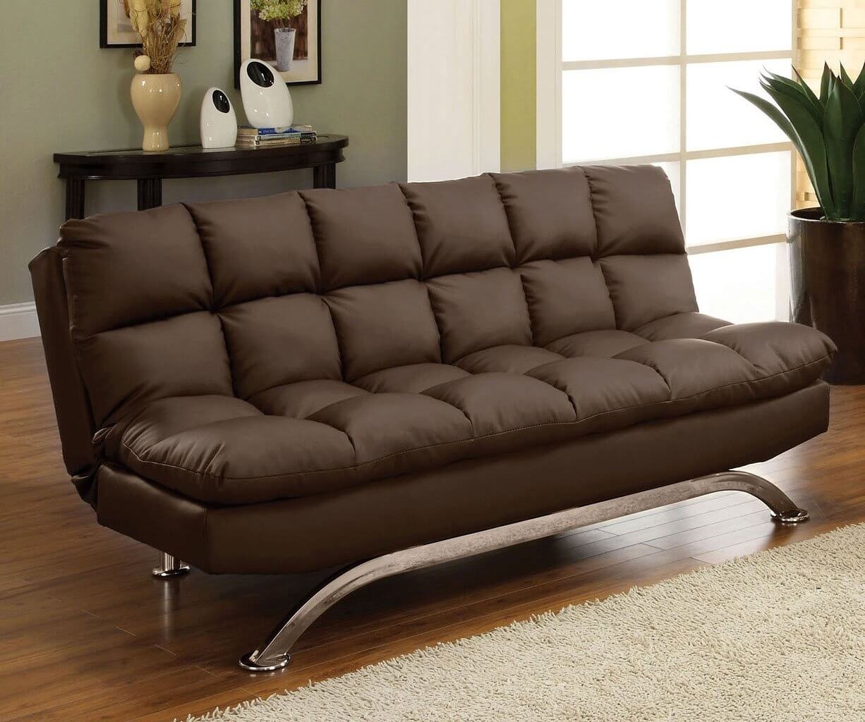 Aristo Leatherette Sleeper Sofa