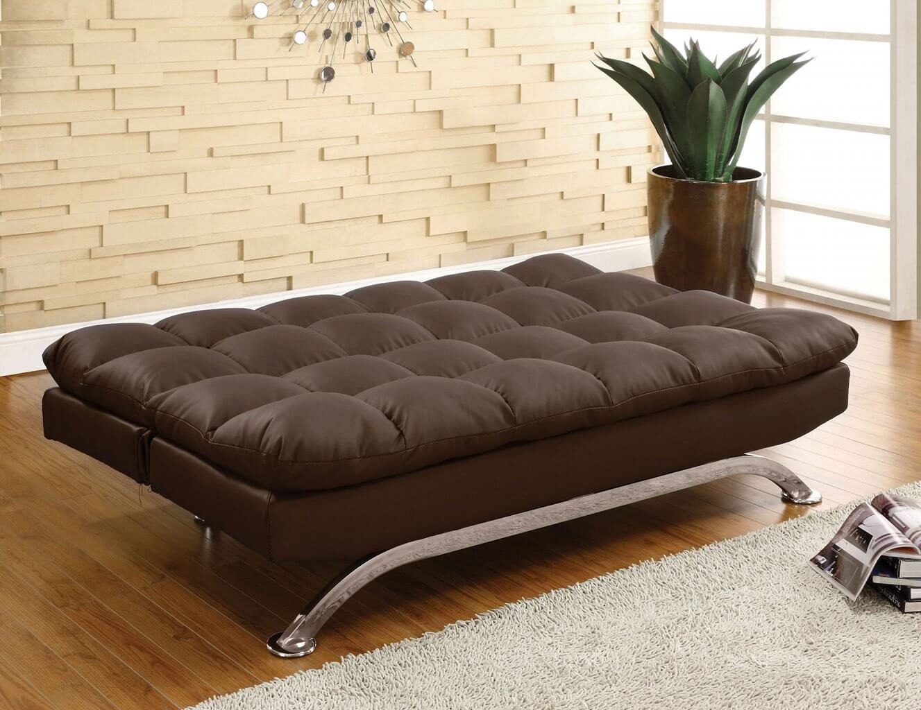 Aristo Leatherette Sleeper Sofa