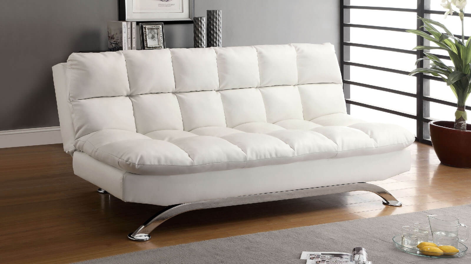 Aristo Leatherette Sleeper Sofa