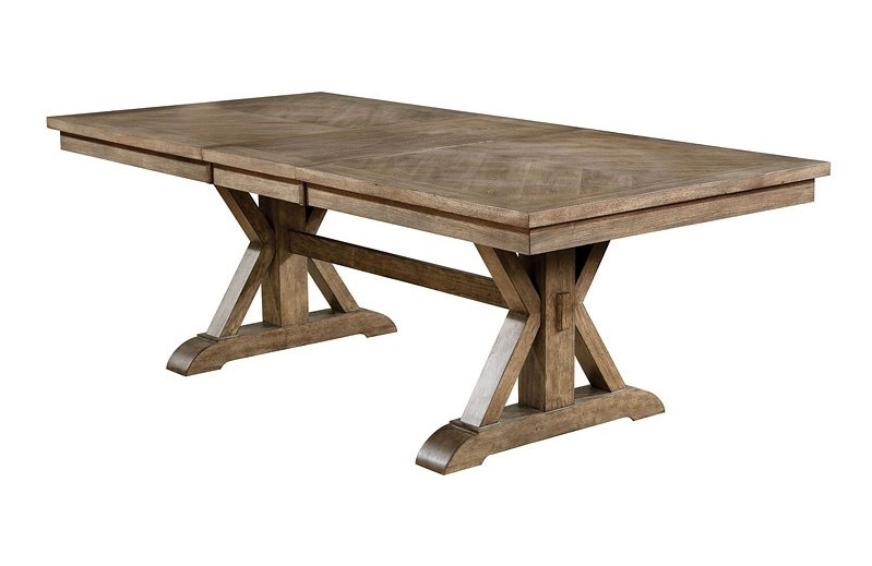 Julia Wood/Fabric Extendable Dining Set