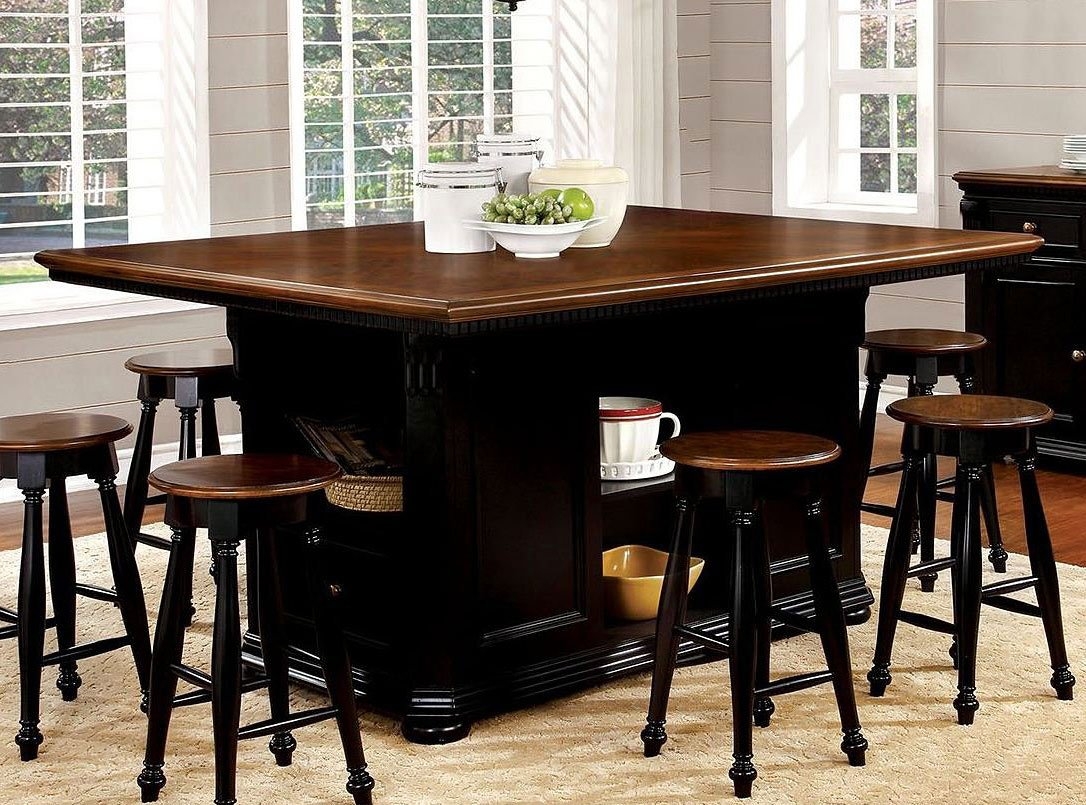 Sabrina Wood Storage Counter Height Dining Table