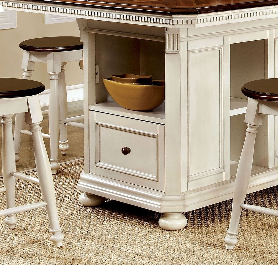 Sabrina Wood Storage Counter Height Dining Table